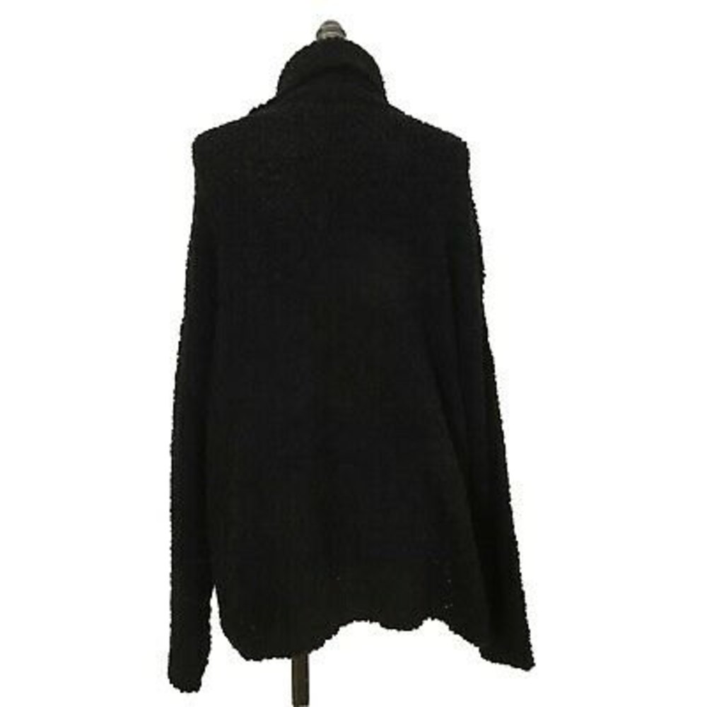 Bobeau Popcorn Turtleneck Sweater Top Size M L Textured Black NEW Tag B50 - Picture 4 of 5
